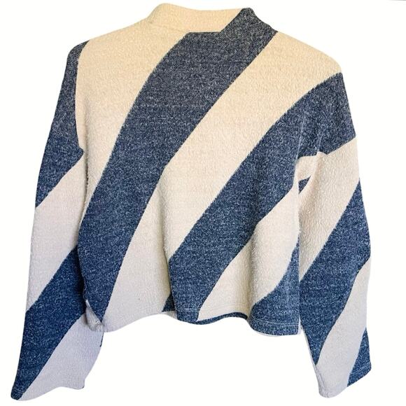 ANTHROPOLOGIE MAEVE Women’s Gray and Tan Pullover Fuzzy Sweater large - Picture 5 of 5